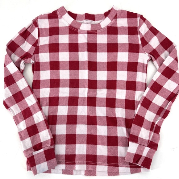 Pottery Barn Kids Pajama Set Red White Check Size 8 100% Tencel For Kids - Picture 3 of 6